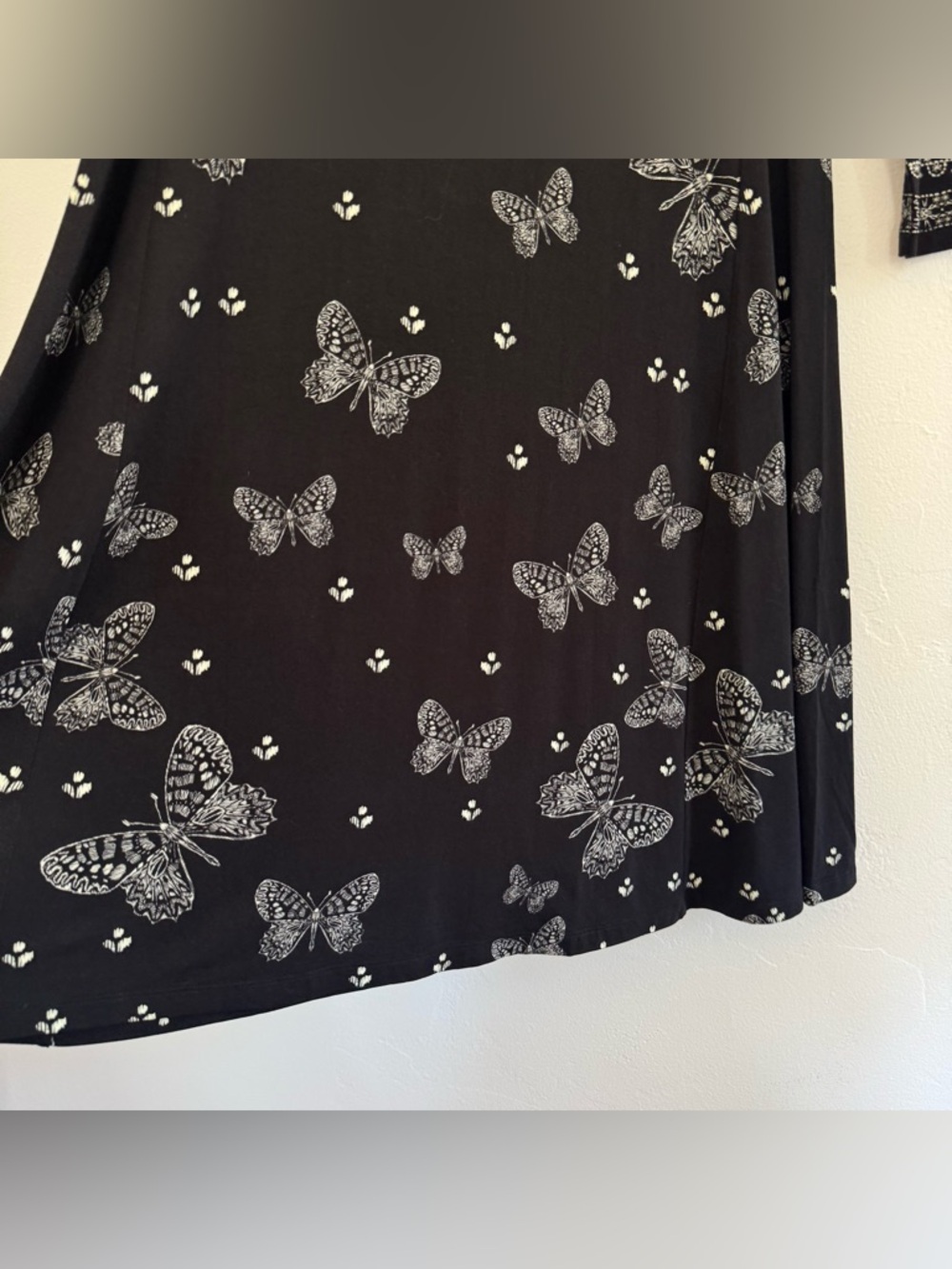 Johnny Was The Janie Favorite A-Line Dress Farfalla Joan Black Butterfly Floral - Picture 9 of 15